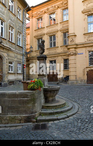 Nella città vecchia, Bamberg, Baviera, Germania, Europa. Foto Stock