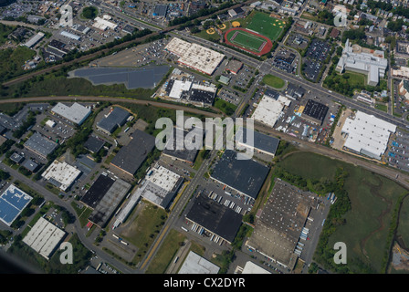 Panoramiche, antenne, del New Jersey, Newark, edifici industriali dall'aeroplano Foto Stock