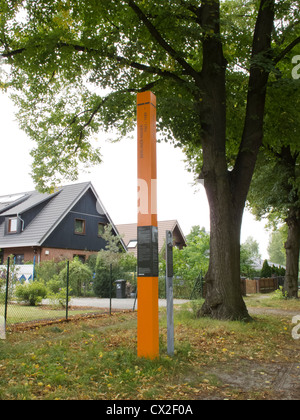 Il muro di Berlino Regione a Staaken, Berlino ovest un memoriale Foto Stock