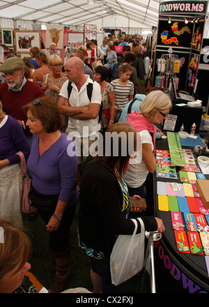 Mercato di artigianato, Chatsworth House Country Fair 2012, Derbyshire, Regno Unito Foto Stock