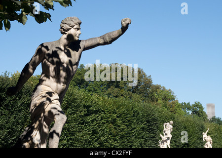 Statue di pietra in giardini Mirabell, Salisburgo, Austria Foto Stock