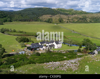 dh Kilmartin Glen Dunadd Valley DUNADD ARGYLL Country Farmstead argyllshire farm house Scotland Farmland Rural Farmhouse uk scottish Foto Stock