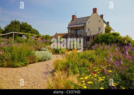 Il Giardino di ghiaia a Holt Biologico di Fattoria giardino, Blagdon, North Somerset, Inghilterra, Regno Unito Foto Stock