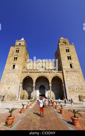 Cattedrale, Cefalu, Sicilia, Italia Foto Stock