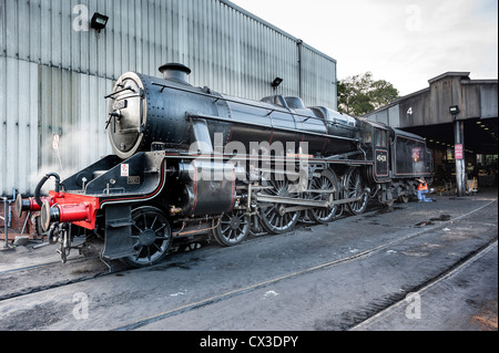 Motore a vapore Eric Treacy a Grosmont capannoni motore sulla North Yorkshire Moors railway Foto Stock