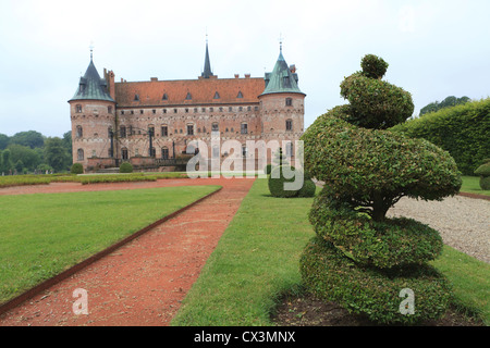 Il castello di Egeskov vicino a Odense, Funen, Danimarca Foto Stock