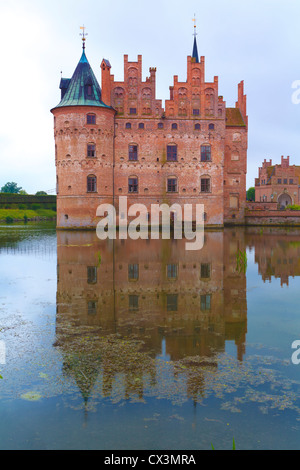 Il castello di Egeskov vicino a Odense, Funen, Danimarca Foto Stock