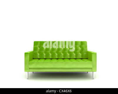 3d reso illustrazione di un divano viola Foto Stock