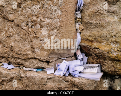Il Muro del pianto dettaglio Foto Stock