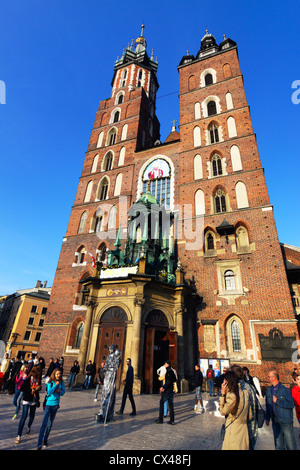 Santa Maria la Basilica, Cracovia in Polonia Foto Stock