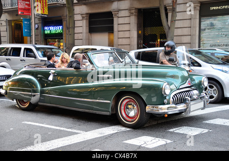 Vecchio Hispano Suiza auto in strada Foto Stock