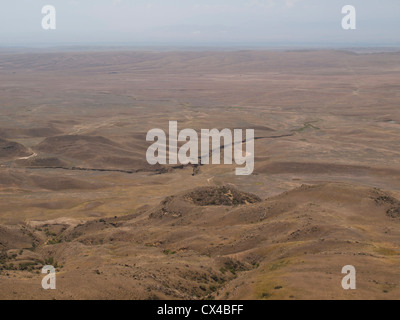 Azerbaigian paesaggio vicino confine georgiano Foto Stock
