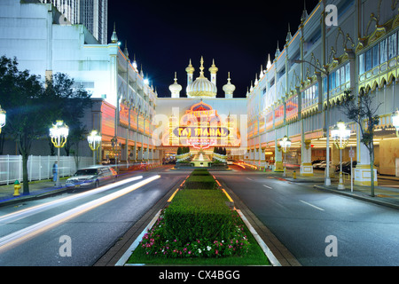 Facciata di Trump Taj Mahal casino di Atlantic City, New Jersey, USA. Foto Stock