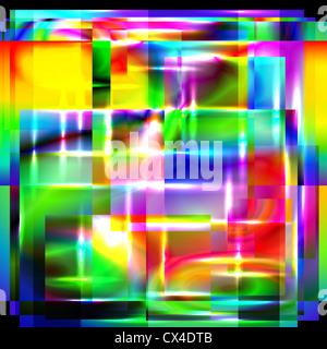Quadrati colorati con effetto trasparenza Foto Stock