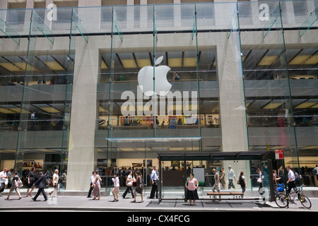 L'Apple Store su George Street. Sydney, Nuovo Galles del Sud, Australia Foto Stock