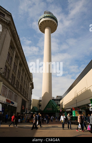 Radio City Tower (noto anche come San Giovanni Beacon) stazione radio torre di osservazione di Liverpool, in Inghilterra, Foto Stock