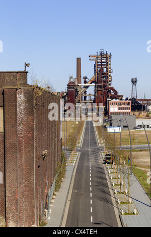 Altoforno, Phoenix West, Dortmund in Renania settentrionale-Vestfalia, Germania Foto Stock