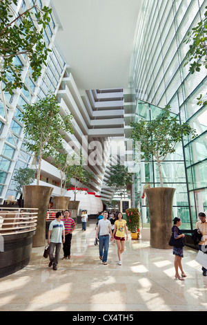 Foyer del Marina Bay Sands Hotel. Il Marina Bay, Singapore Foto Stock