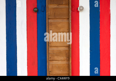 Dipinto di Beach Hut porte. Foto Stock