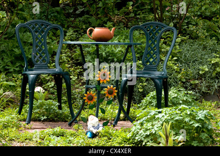 Giardino tabble e sedie Foto Stock