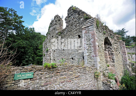 Usk le rovine del castello di aprire al pubblico - La Torre Solare Foto Stock