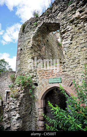 Usk le rovine del castello di aprire al pubblico - La Sala Banchetti Foto Stock