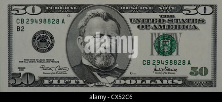 $50 dollari bill Foto Stock