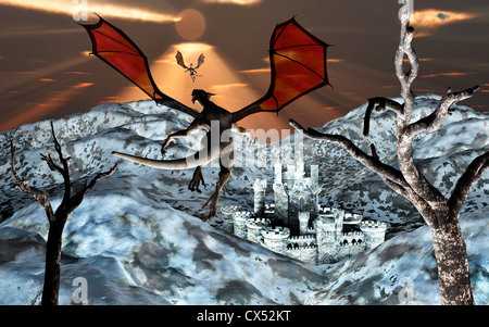 I custodi del castello. Foto Stock