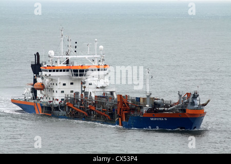 Geopotes 15, 15057 dwt tramoggia posteriore draga aspirante, porto di Rotterdam Foto Stock