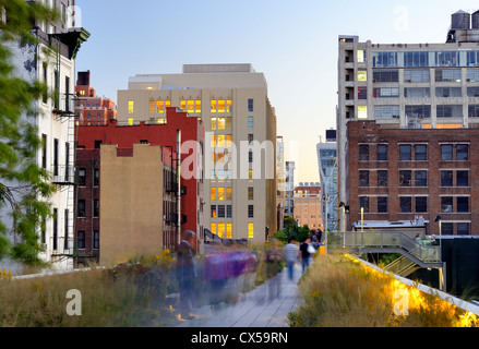 La linea alta nella città di New York. Foto Stock