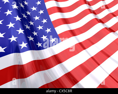 Carta lucida bandiera di Stati Uniti d'America. Foto Stock
