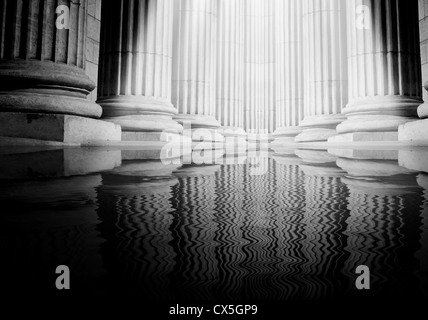 Close-up di colonne classiche Foto Stock