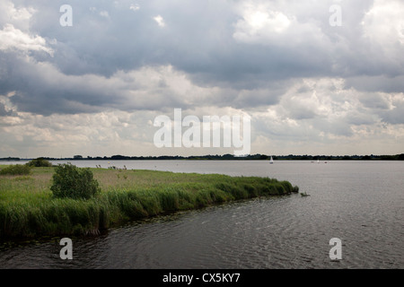Lago Leekster, porro, Groningen, Olanda Foto Stock