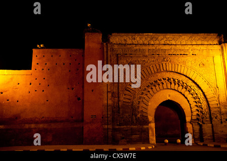 Di Marrakesh medina famose strade e attrazioni. Foto Stock