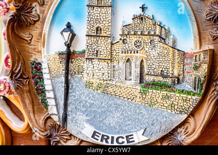 Primo piano di un tradizionale ceramica siciliana Foto Stock