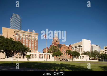 DEALEY PLAZA Park Downtown Dallas Texas USA Foto Stock