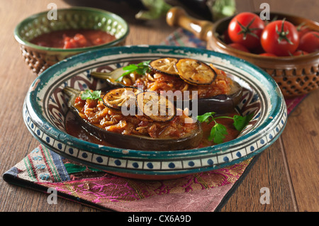 Imam bayildi brasati melanzane ripiene Foto Stock