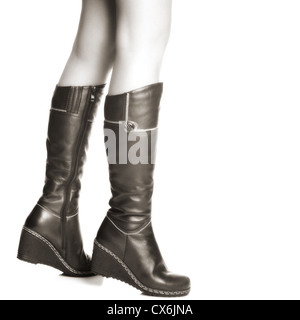 Gambe femmina in scarpe eleganti Foto Stock