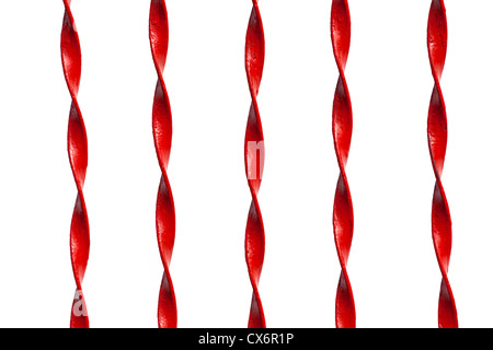 Red Twisted recinzione in ferro close up Foto Stock