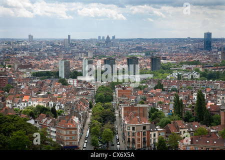 Bruxelles - outlook dal Basilica nazionale del Sacro Cuore Foto Stock