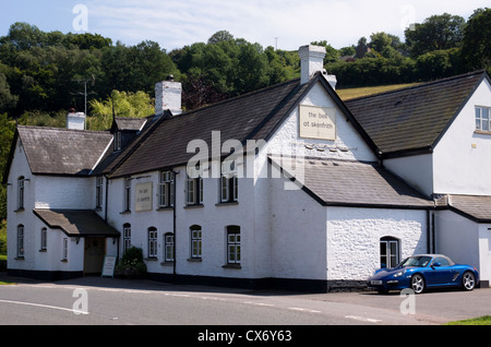 Skenfrith un villaggio con un castello in Monmouthshire Wales UK. Foto Stock