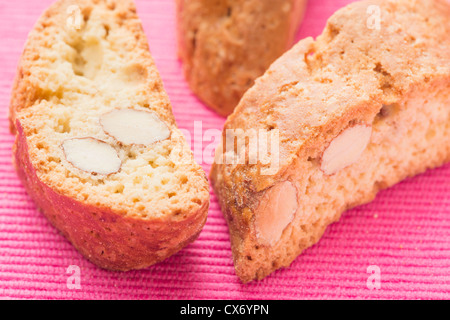 Close up di italiano cantuccini Foto Stock