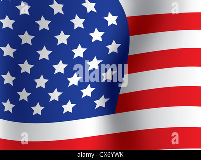 Chiudere fino a degli Stati Uniti d'America bandiera illustrazione Foto Stock