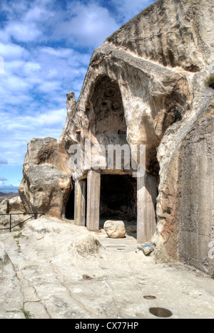 Grotta Antica città Uplistsikhe, Shida Kartli, Georgia Foto Stock