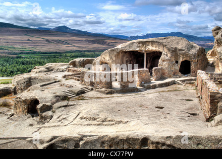 Hall di Tamar, grotta antica città Uplistsikhe, Shida Kartli, Georgia Foto Stock