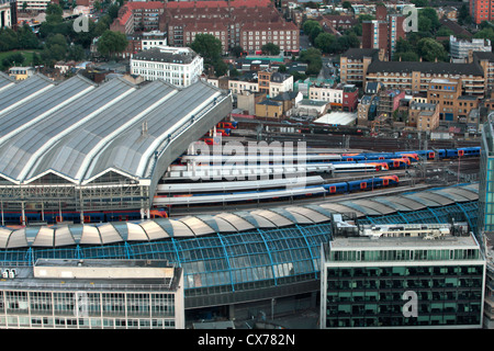 Stazione ferroviaria di Waterloo, London, Regno Unito Foto Stock