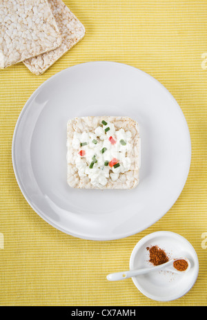 Torta di riso condito con Ricotta Foto Stock