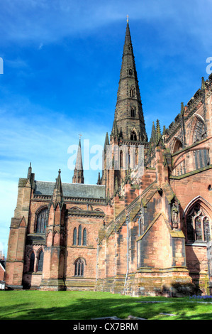 Lichfield Cathedral, Lichfield, Staffordshire, Regno Unito Foto Stock