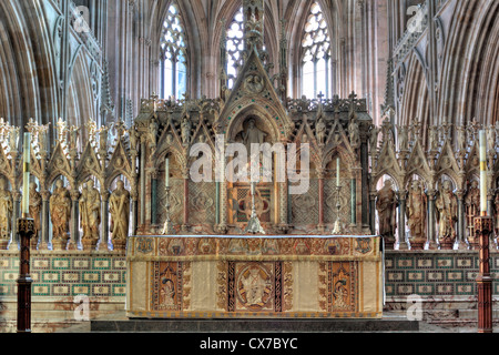 Lichfield Cathedral, Lichfield, Staffordshire, Regno Unito Foto Stock