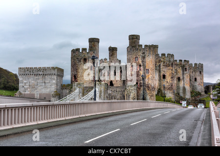 Castello, Conwy, Wales, Regno Unito Foto Stock